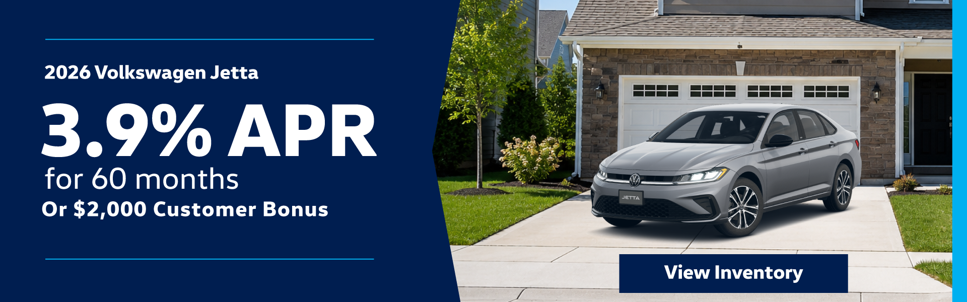 2026 Volkswagen Jetta 3.9% APR for 60 months
